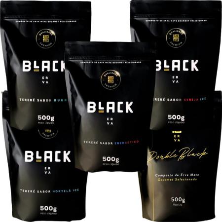 Imagem de KiT Tereré 5 Pacotes Black Erva Mate Personalizado Gourmet Premium Escolha sua Combinação