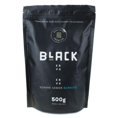 Imagem de Kit Tereré Black Erva Garrafa 2,5L Cuia Erva Burrito