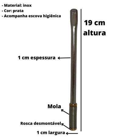 Imagem de Kit tereré copo de couro legítimo cru 200ml + bomba inox de mola com rosca desmontável 19cm + escova