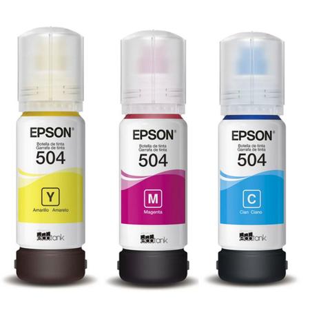 Kit tinta 504 L4160- Kit 4 Cores REF.EPS177 - TANK-T504 Imagem de Kit tinta 504 L4160- Kit 4 Cores REF.EPS177