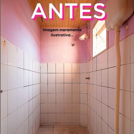 Imagem de Kit Tinta Epoxi Base Água Azulejos Banheiro 900ml + Xadrez 50ml e Pincel Trincha 3/4" Cores