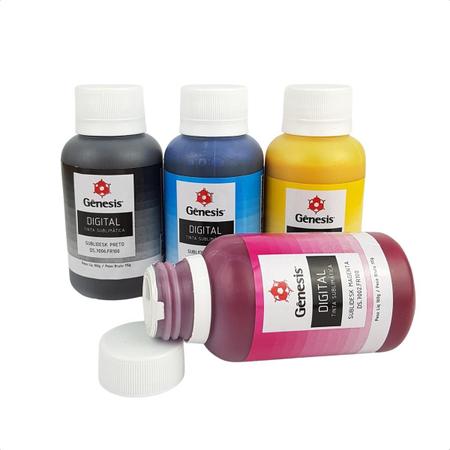 Imagem de kit Tinta Para Sublimação Genesis 4x100ml 