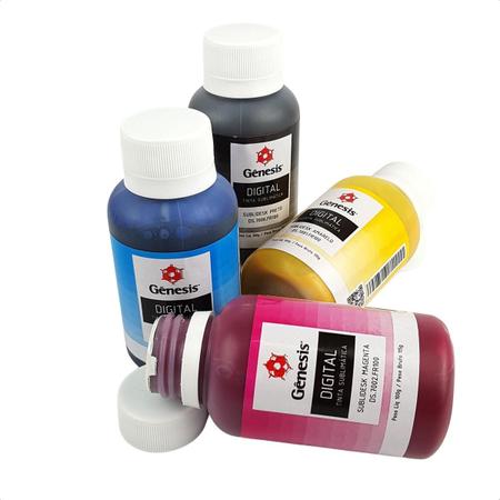 Imagem de kit Tinta Para Sublimação Genesis 4x100ml 