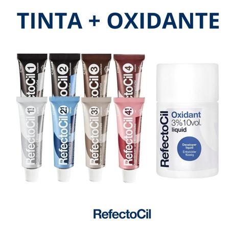 Imagem de Kit Tinta Refectocil Tintura + Oxidante Sobrancelha Cílios