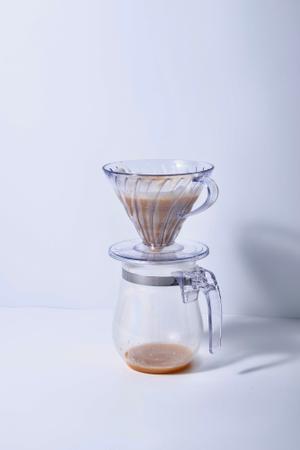Imagem de Kit Tipo Hario V60 Pour Over Coar Café Ou Chá Coador T-02