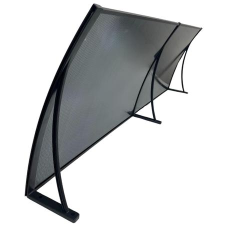 Imagem de Kit Toldo Policarbonato Fumê Pr 50cm x 1,2 metro Porta