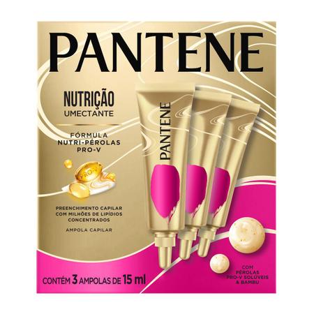 Imagem de Kit Tratamento Capilar Pantene Nutrição Ampola 45g + Condicionador Diário Pantene Nutrição 170ml + Máscara de Tratamento Pantene Pro-V Nutrição 270ml 