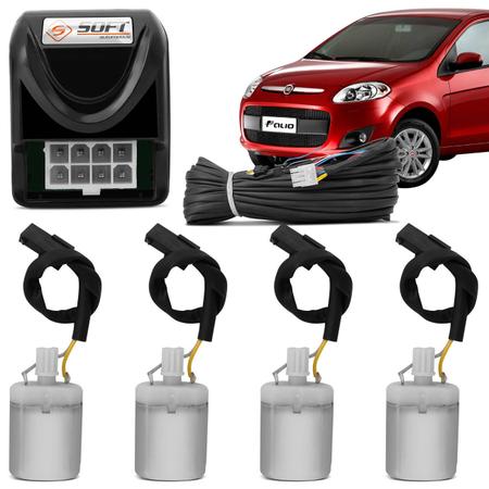 Imagem de Kit Trava Elétrica Automotiva Soft Novo Palio 2014 2015 4 Portas Mono Serventia