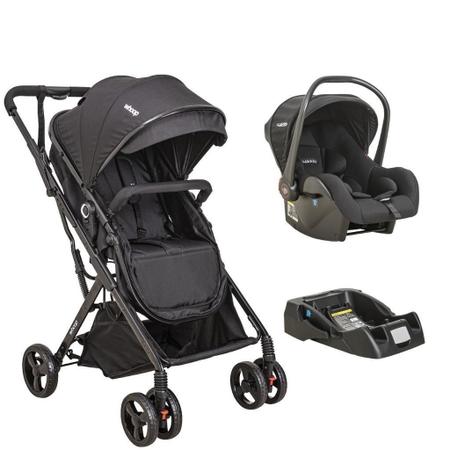 Imagem de Kit Travel System Vox Preto Com Bebê Conforto E Base - Kiddo