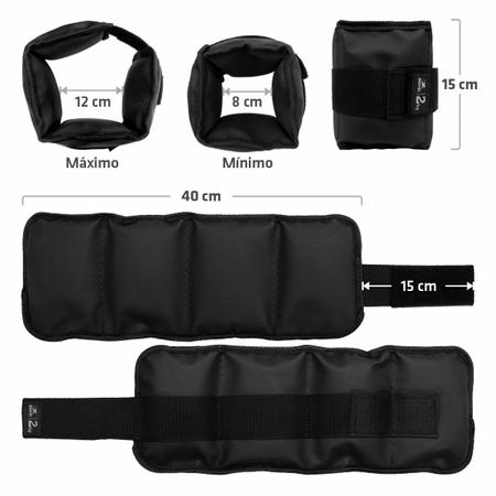 Imagem de Kit Treino Muvin - Caneleira de Peso 2,0kg com Corda de Pular Ajustável 3,15 Metros e Mini Band 3 Tensões