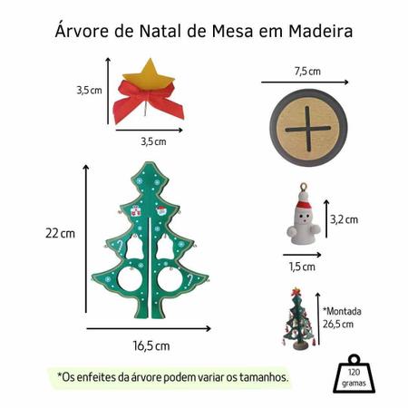 Imagem de Kit Trem E Árvore De Natal Madeira Enfeite Decora Natalina