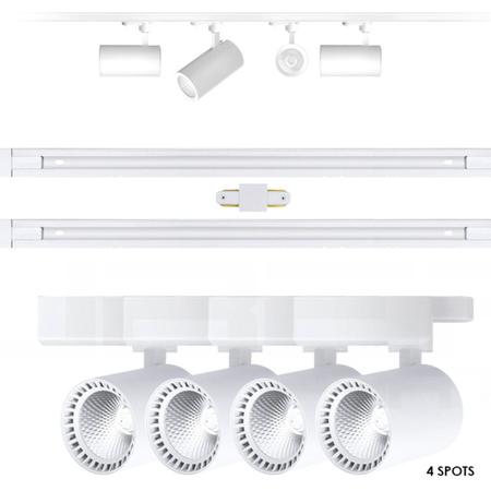 Imagem de Kit Trilho Eletrificado 3m+9 Spots Led 10w Branco Quente 3k