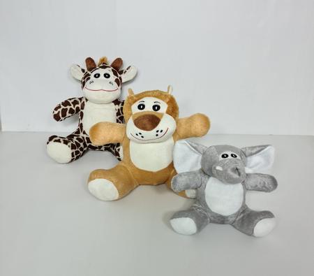 Imagem de Kit Trio Bichos da Selva Safari Para Nicho Pelúcia Decoração Bebê