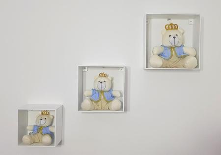 Imagem de Kit Trio De Ursinhos Para Nicho Realeza Azul Bebê Príncipe Coroa  - PolyBaby