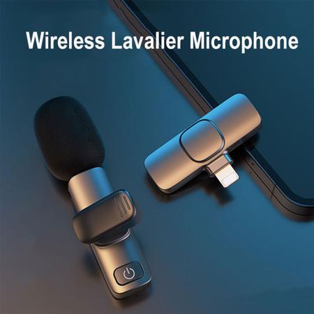 Imagem de Kit Tripé 1,80m Profissional Microfone de Lapela Sem Fio iPhone Suporte Celular Gravação Vídeo Aula