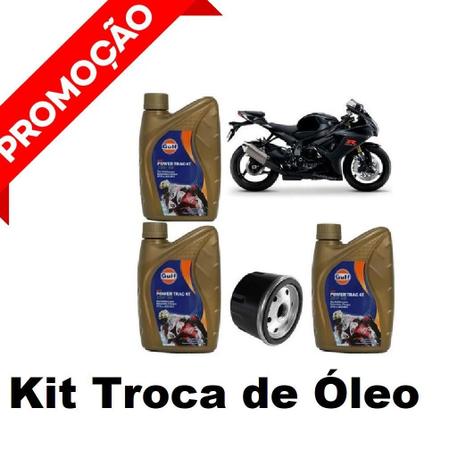 Imagem de Kit Troca Óleo Gulf 15W50 100% Sintético Gsx-R 750 Srad