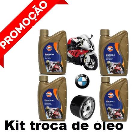 Imagem de Kit Troca Óleo Gulf 5W40 100% Sintético Bmw S1000Rr S1000R