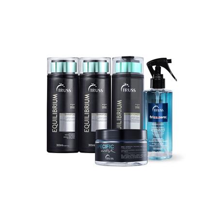 Imagem de Kit Truss Equilibrium Shampoo Condicionador Frizz Zero Specific (5 produtos)