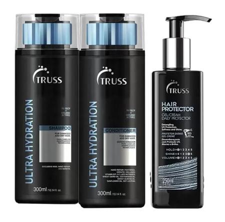 Imagem de Kit Truss - Shampoo e Condicionador 300ml Ultra Hydration + Hair Protector 250ml.