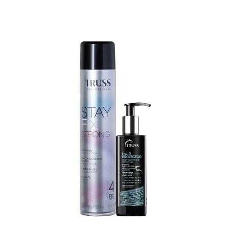 Imagem de Kit Truss Stay Fix Strong Spray Fixador Forte e Hair Protector (2 produtos)