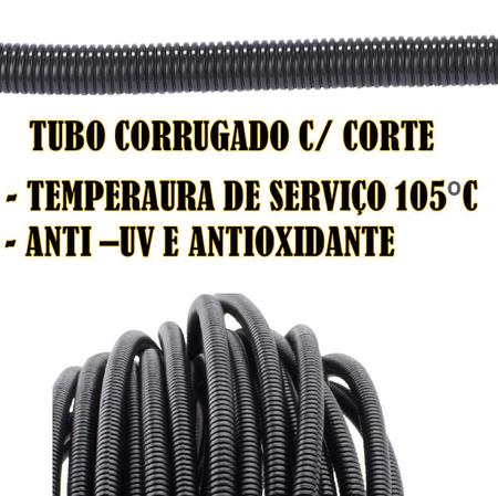 Kit Tubo Espaguete Corrugado 4,5mm 7,5mm 10mm 20 Metros de Cada - 2M -  Isolante Termocontrátil - Magazine Luiza