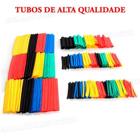 Imagem de Kit Tubo Espaguete Termo Retrátil 328 Unidades Colorido