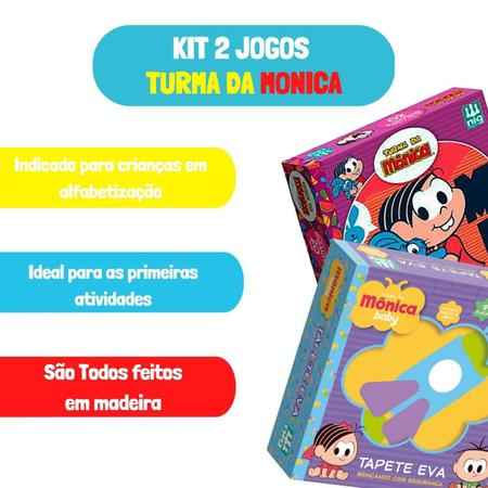 Quebra Cabeça Infantil Madeira Turma Da Mônica Baby Nig