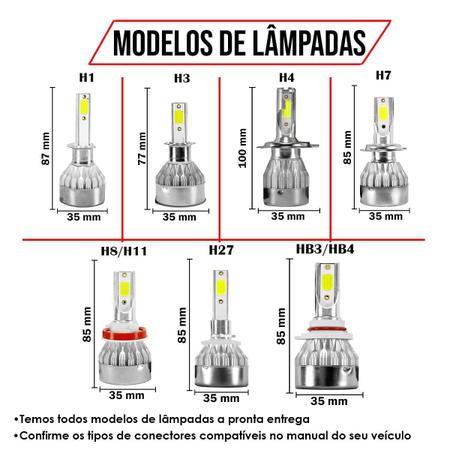 Imagem de Kit Ultra Led Ford Focus 2014/2019 20000 Lúmens 6500K H1H7H8