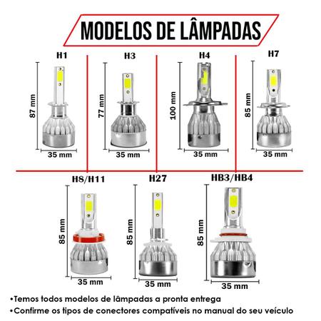 Imagem de Kit ultra led volkswagen gol g8 2019/2020 20000 lúmens 6500k (h1h7h11) - canceller