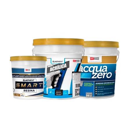 Imagem de Kit Umidade P - Smart Resina 900ML + Massa Acrílica 4KG + Manta Elástica Acqua Zero 4KG