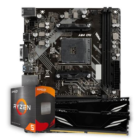 Imagem de Kit Upgrade Gamer AMD Ryzen 5 5500 + B450M + 16GB DDR4