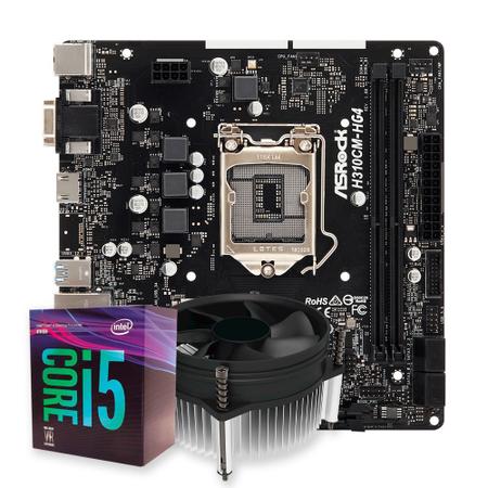 Imagem de Kit Upgrade Gamer Intel Core  i5-8500 + Cooler + Placa Mãe