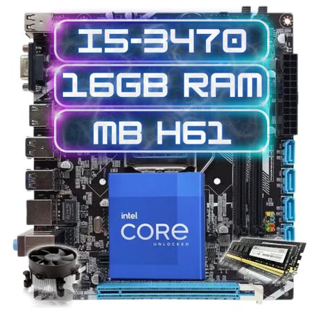 Imagem de Kit Upgrade Intel I5-3470  + Ddr3 16gb  + Placa Mãe H61/ B75
