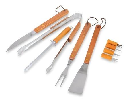 Imagem de Kit Utensílios Churrasco Fixxar Completo 10pçs Maleta Nylon