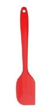 Imagem de Kit Utensílios Cozinha Silicone Maciço Vermelho Colheres 10pçs