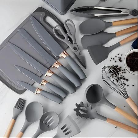 Kit Utensílios de Cozinha Jogo Completo 19 - SMEKUC Imagem de Kit Utensílios de Cozinha Jogo Completo 19