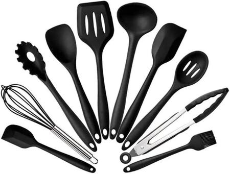 Imagem de Kit Utensílios De Cozinha Todo Em Silicone 10 Peças