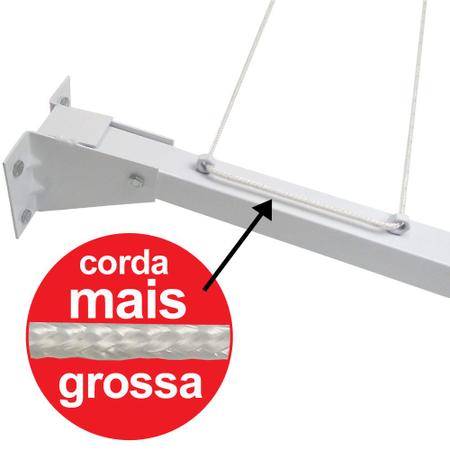 Imagem de Kit Varal Dobravel Com Corda, Parafusos e Buchas BT-111