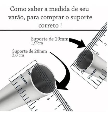 Imagem de Kit VARÃO BASTÃO VARAL Alumínio Cromado 1,50 Metros DUPLO 19mm Para Cortina