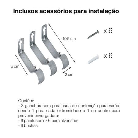 Imagem de Kit Varão Para De Cortina Extensivo 1,60a 3,00M Cilindrica Cromada Elegância em Cada Detalhe Versatilidade e Estilo