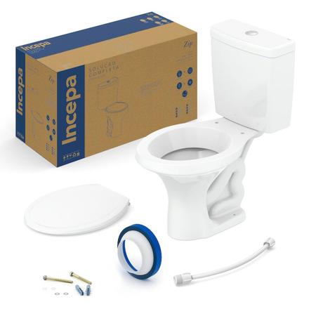 Imagem de Kit Vaso Sanitário com Caixa Acoplada 6L com Assento Zip Incepa