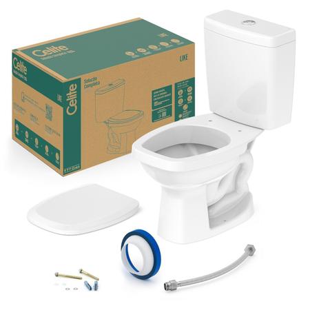 Imagem de Kit Vaso Sanitário com Caixa Acoplada e Assento Like Celite