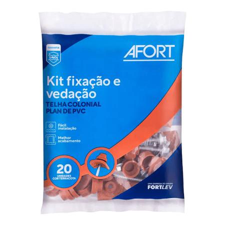Imagem de Kit Vedação Fixação Telha PVC Plan de 6 Onda - P4010005 - AFORT