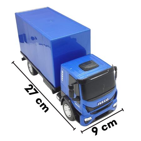 Caminhão de Brinquedo com Baú que Abre Realista de 47cm Usual Carreta  Infantil Meninos