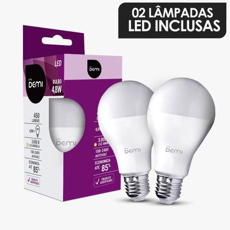 Imagem de Kit Ventilador de Teto Ventisol Fenix Branco, Cv3, 02 Lâmpadas Led Inclusas - 127v - 02 Unidades