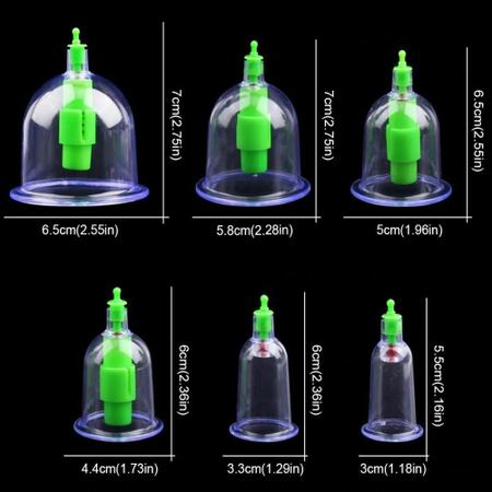 Kit Ventosas Com Bomba Ventosaterapia 6 Copos - Makeda Imagem de Kit Ventosas Com Bomba Ventosaterapia 6 Copos