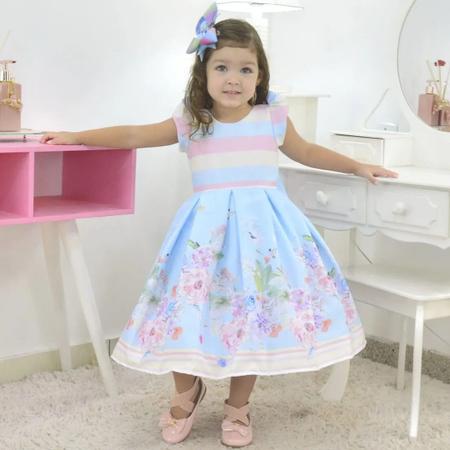 Kit Vestido infantil Princesa Ariel + laço cabelo + saia de filó
