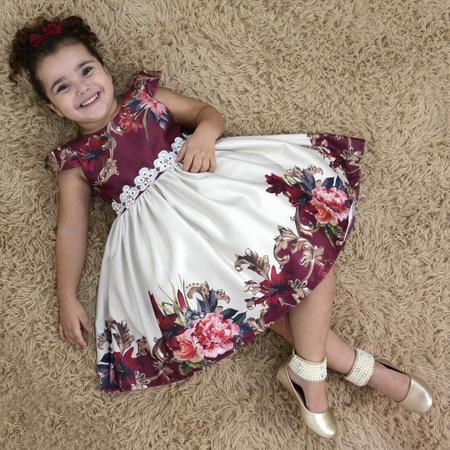 Kit vestido infantil da princesa Sofia + laço cabelo + saia filó