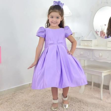 Kit vestido infantil da princesa Sofia + laço cabelo + saia filó