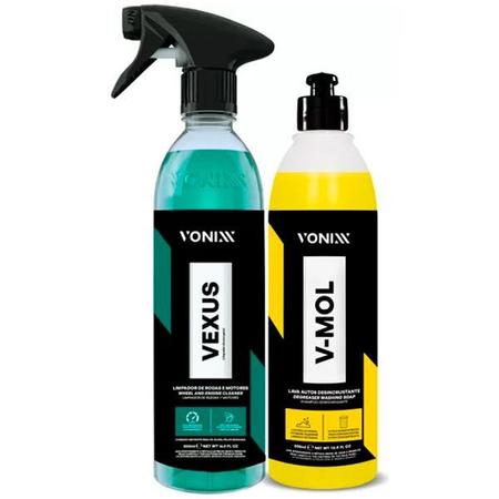 Imagem de Kit vexus limpador de motor e rodas + v-mol 500ml vonixx